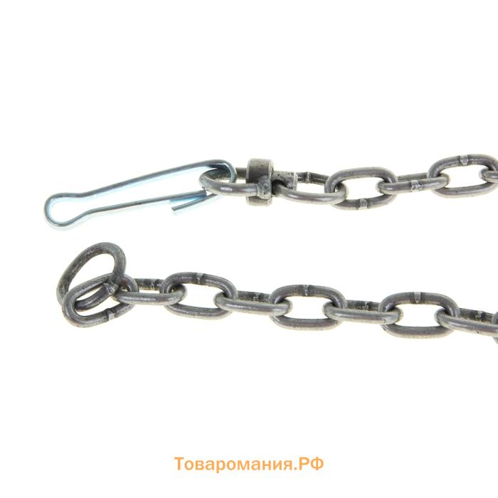 Цепь для привязи собак, 3 м, калибр 6 х 27 мм, черная