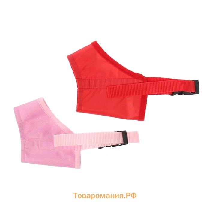 Намордник текстильный, размер 2 (длина по носу 4 см, обхват морды 20 см), микс цветов