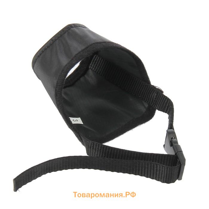 Намордник текстильный, размер 3 (длина по носу 4 см, обхват морды 22 см), микс цветов