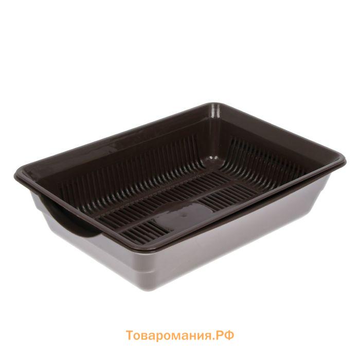 Туалет глубокий с сеткой 36 х 25 х 9 см, коричневый