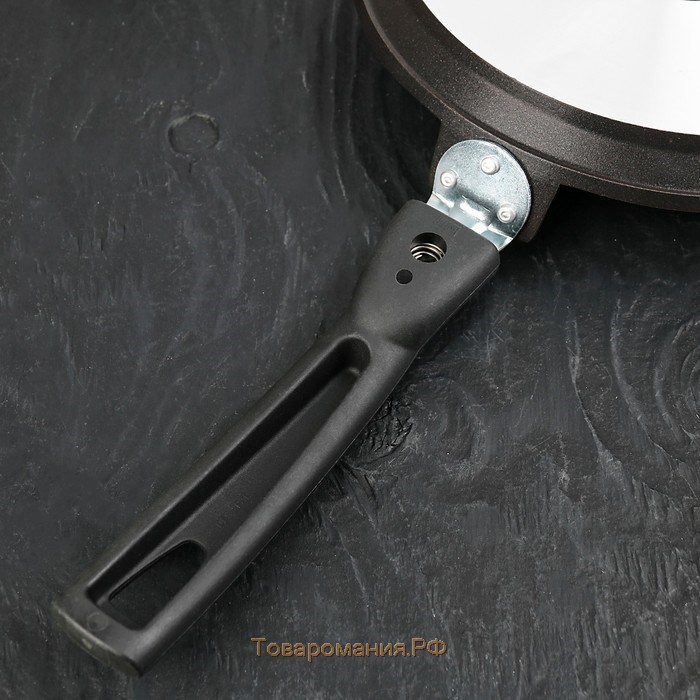 Сковорода блинная «Традиция», d=20 см, съёмная ручка, антипригарное покрытие, цвет чёрный