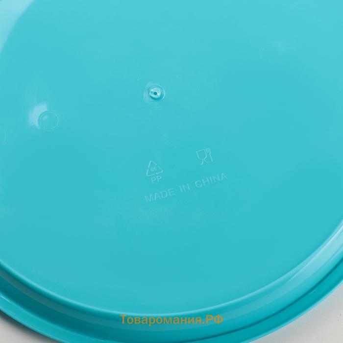 Тортовница с крышкой , съёмная подставка для пирожных, 13 ячеек, d=28 см, красная