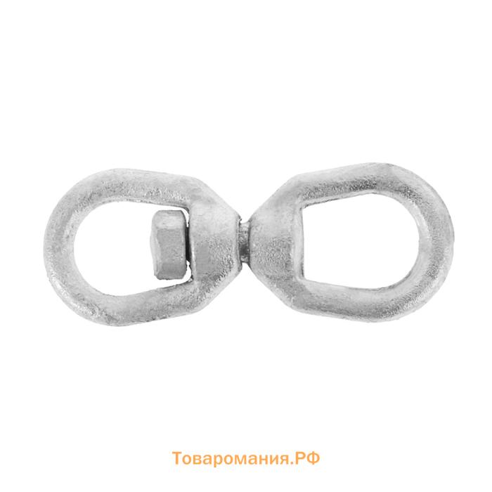 Вертлюг петля-петля ТУНДРА krep, 8 мм, оцинкованный