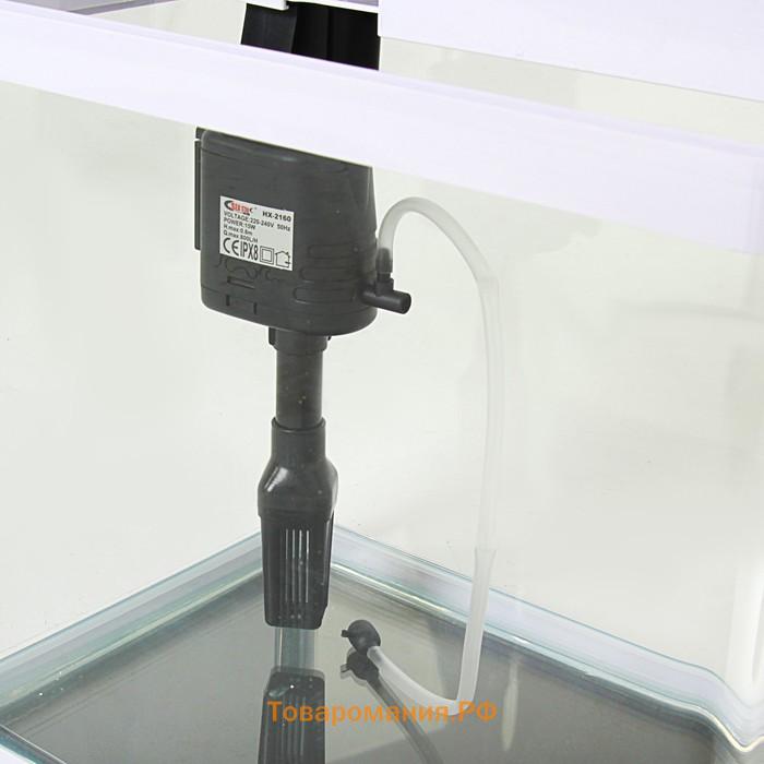 Аквариум SeaStar HX-320F в комплекте: LED-лампа, фильтр, 18 л, белый