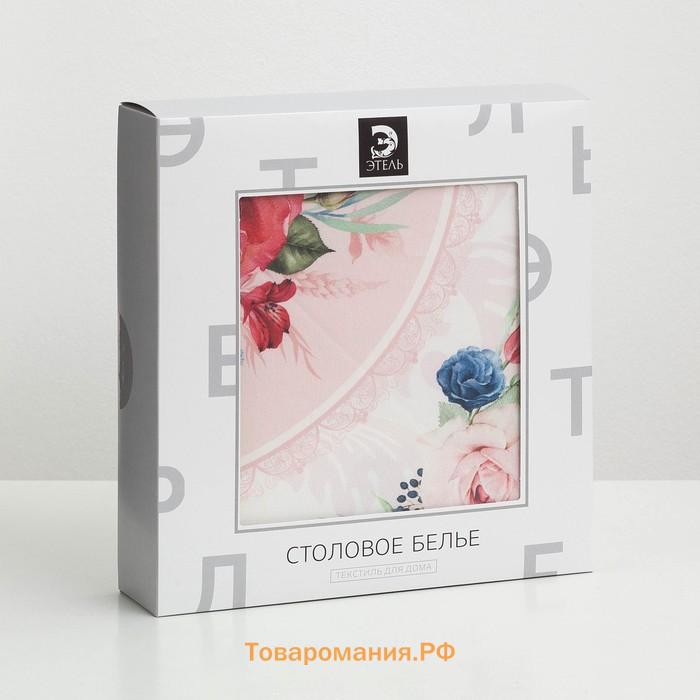 Скатерть круглая  «Розы», d=220 см, 100 % хлопок