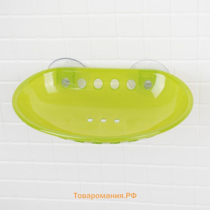 Мыльница на присосках Bath Collection, пластик, 15,5×9,5×3 см, цвет МИКС