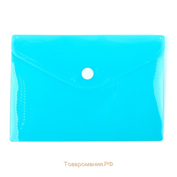 Папка-конверт на кнопке, А6, 180 мкм, Calligrata рифлёная, флуоресцентная, МИКС