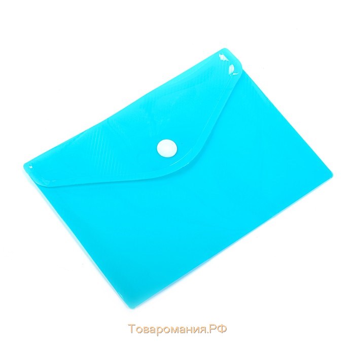 Папка-конверт на кнопке, А6, 180 мкм, Calligrata рифлёная, флуоресцентная, МИКС