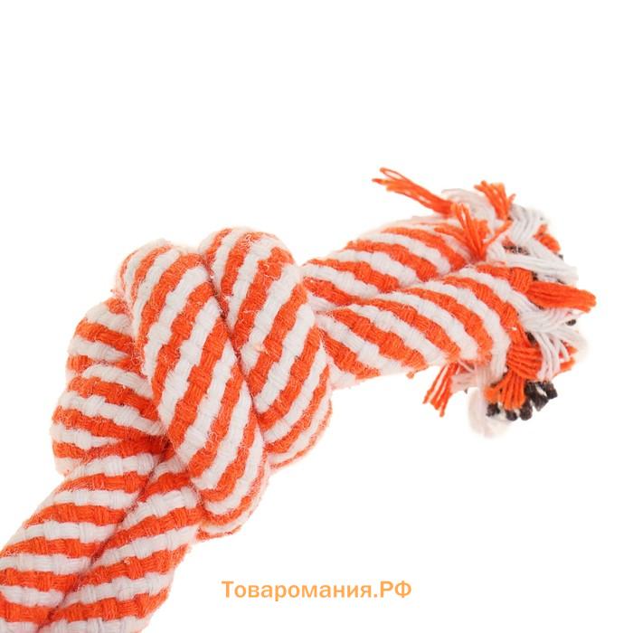 Игрушка канатная с косточкой, до 90 г, до 26 см, микс цветов