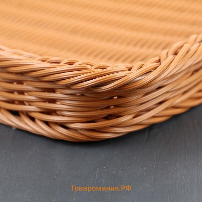 Корзина для продуктов , 40×29.5×4 см, коричневая