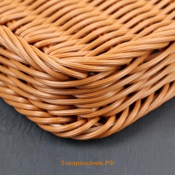 Корзина для продуктов , 40×29.5×4 см, коричневая