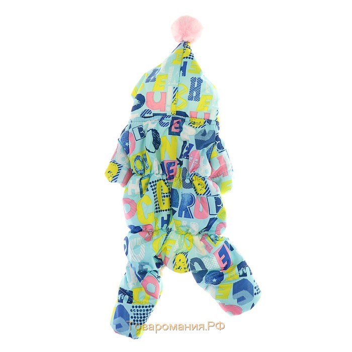 Комбинезон для животных "Принт", флис, 2XL (ДС 34-36,ОШ 34-36,ОГ 44-48 см), микс