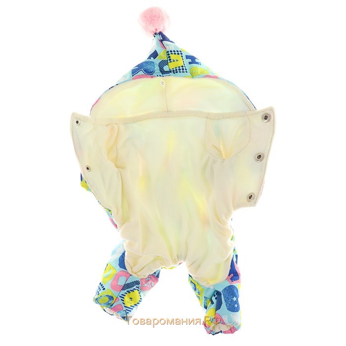 Комбинезон для животных "Принт", флис, 2XL (ДС 34-36,ОШ 34-36,ОГ 44-48 см), микс