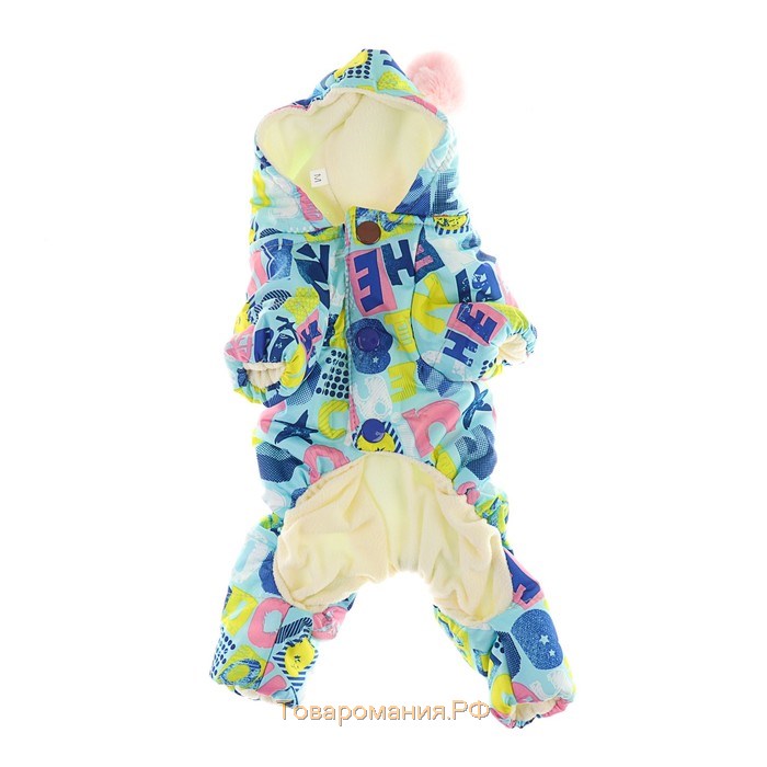 Комбинезон для животных "Принт", флис, 2XL (ДС 34-36,ОШ 34-36,ОГ 44-48 см), микс