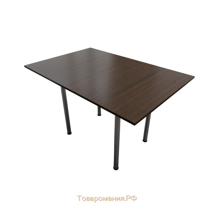 Стол поворотно-откидной «Пируэт», 800(1200) × 600 × 750 мм, опора хром, цвет венге