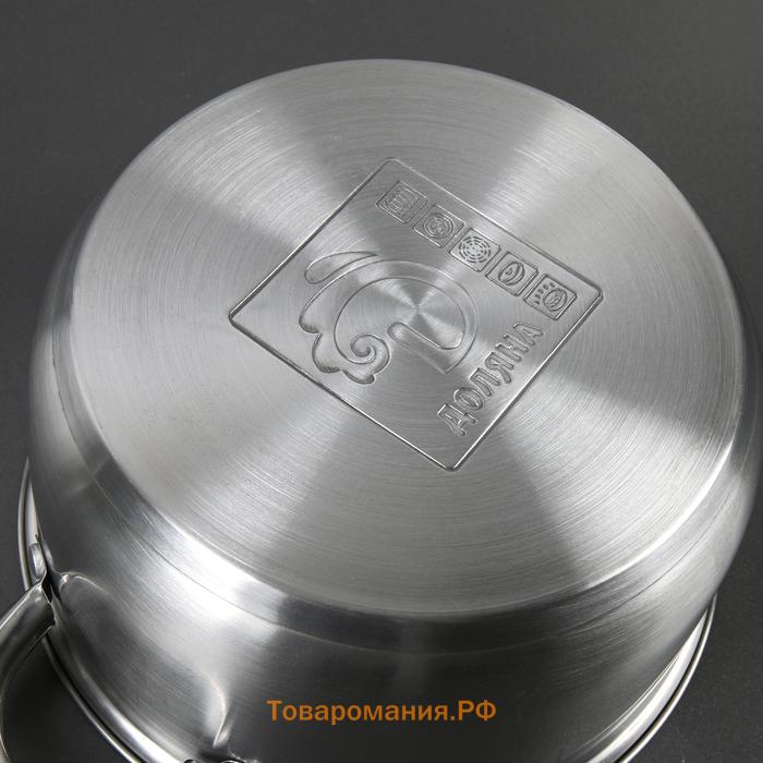 Кастрюля  «Гретте», 3.2 л, d=20 см, капсульное дно, индукция, нержавеющая сталь
