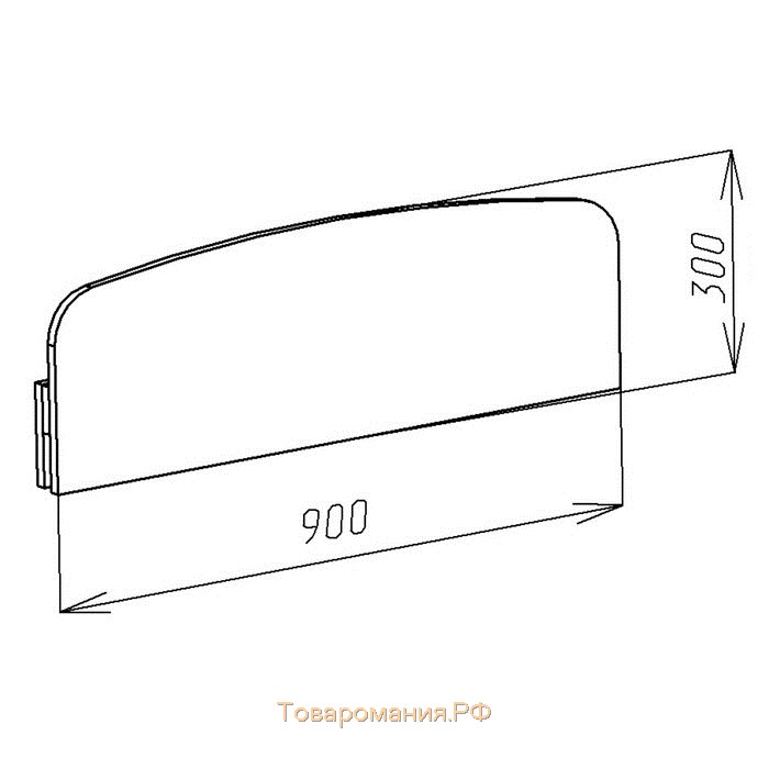 Бортик для кровати съемный Твист-1, 900х50х300, Венге