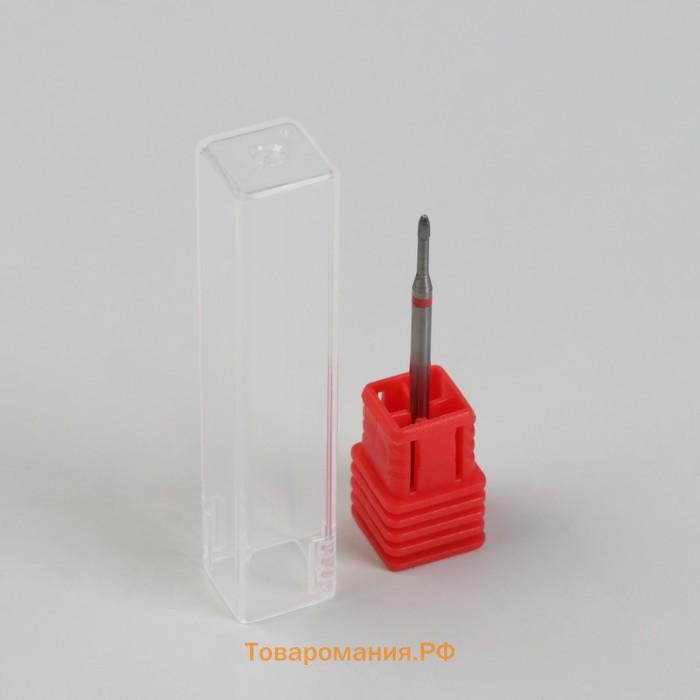 Фреза для маникюра, безопасная, 4 грани, 1,2 × 2,5 мм, в пластиковом футляре