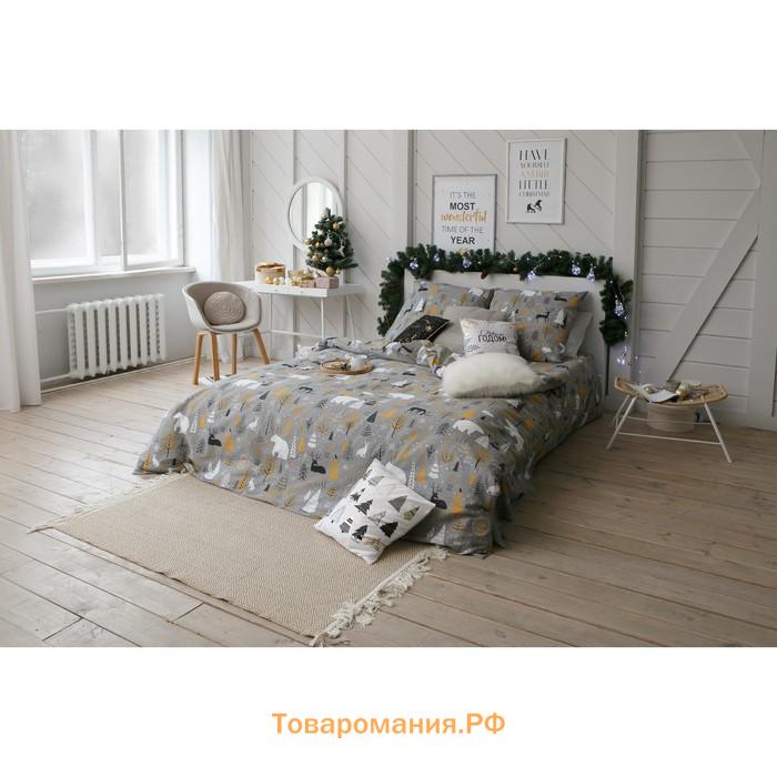 Постельное бельё "" 2 сп Let it snow (вид 2) 175х215 см, 200х220 см, 70х70 см - 2 штуки