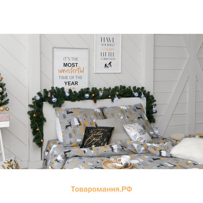 Постельное бельё "" 2 сп Let it snow (вид 2) 175х215 см, 200х220 см, 70х70 см - 2 штуки