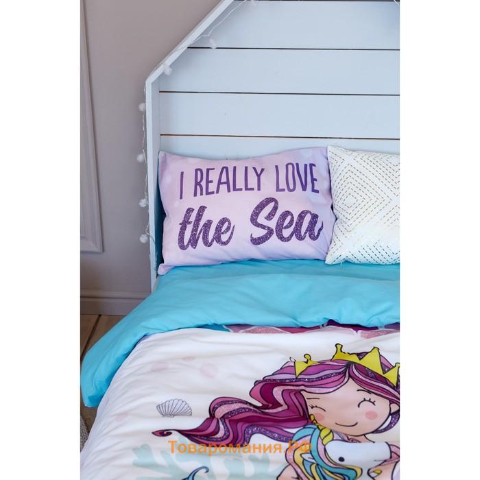 Постельное бельё «» 1.5 сп Really mermaid 143*215 см, 150*214 см, 50*70 см -1 шт,100% хл, бязь