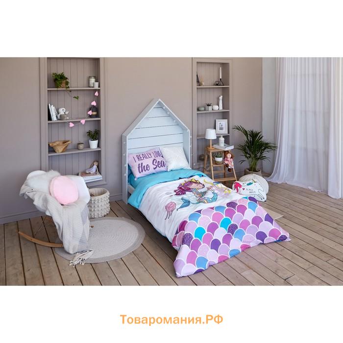 Постельное бельё «» 1.5 сп Really mermaid 143*215 см, 150*214 см, 50*70 см -1 шт,100% хл, бязь