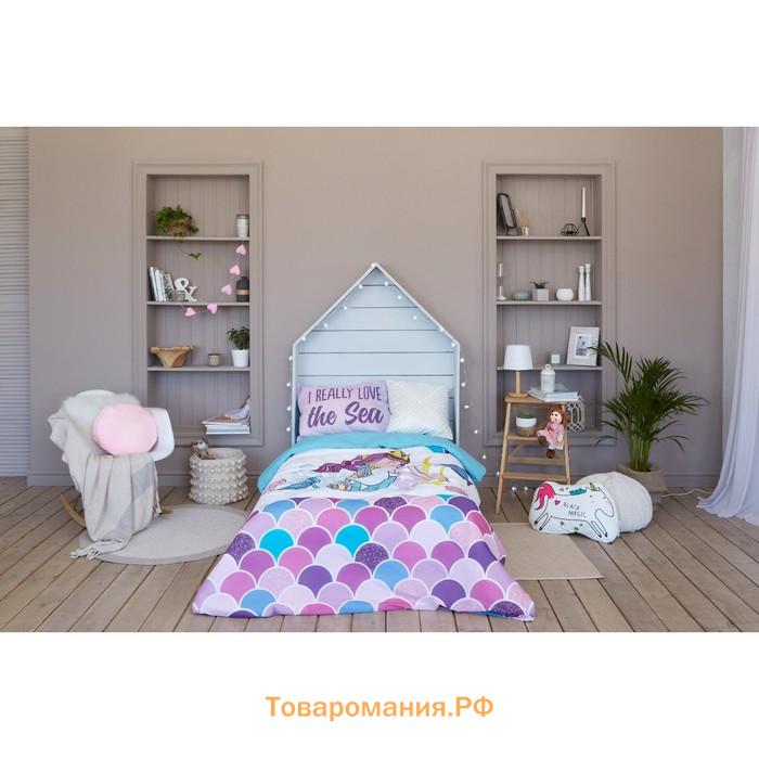 Постельное бельё «» 1.5 сп Really mermaid 143*215 см, 150*214 см, 50*70 см -1 шт,100% хл, бязь