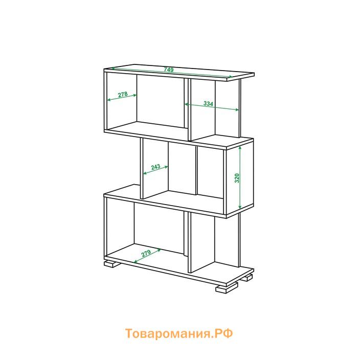 Стеллаж «СЛ-5-3», 750 × 280 × 1060 мм, цвет белый