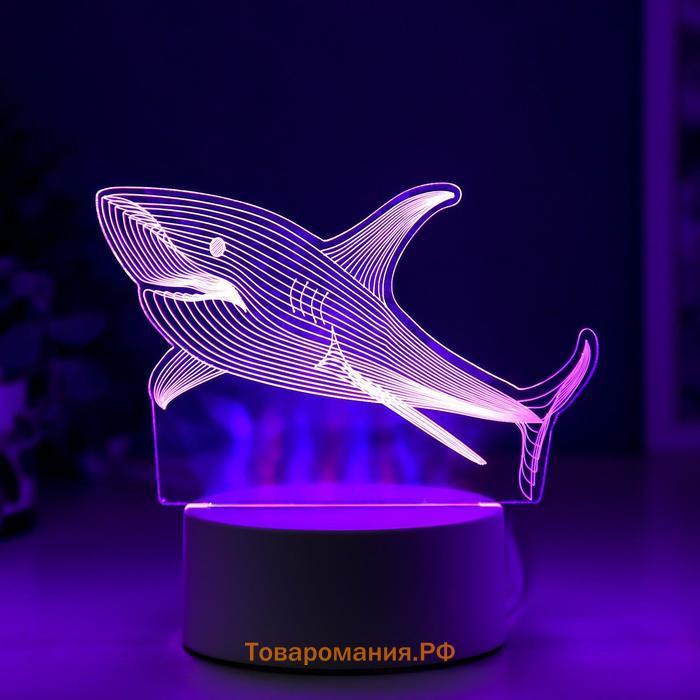 Светильник "Акула" LED RGB от сети 9,5х15х14 см RISALUX