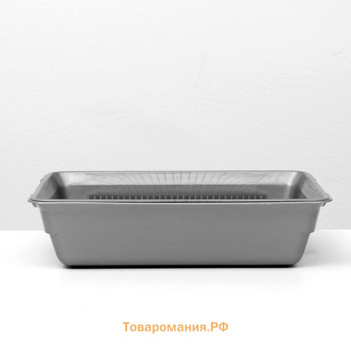 Туалет глубокий с сеткой 36 х 25 х 9 см, серый