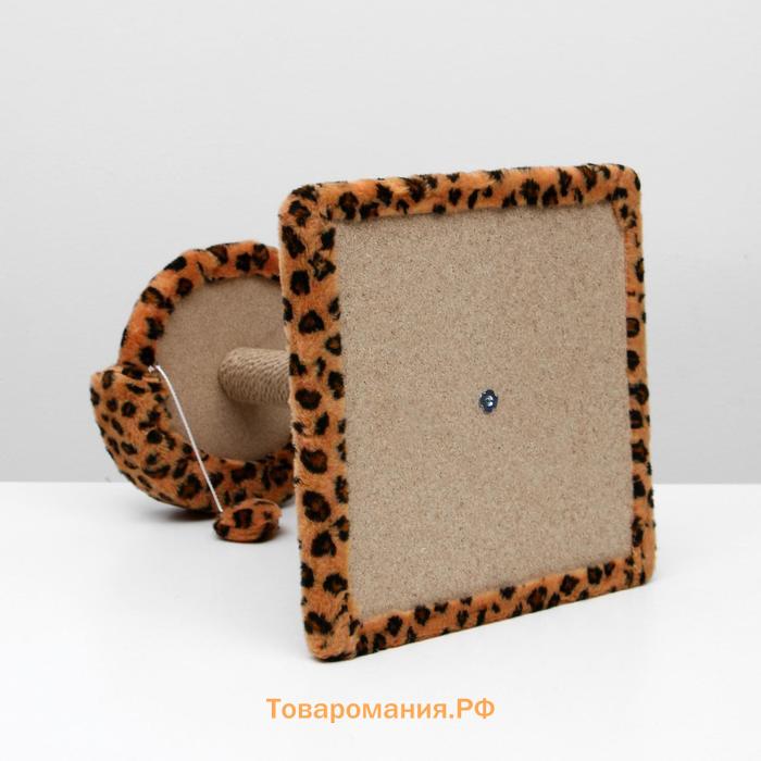 Когтеточка малая "Арена" с игрушкой, 40 х 40х 55 см, джут, леопард