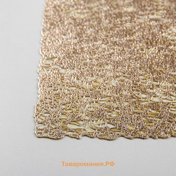 Салфетки сервировочные на стол  «Соломка», 30×45 см, 4 шт., золотые
