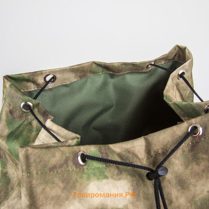 Рюкзак туристический, 55 л, отдел на шнурке, 3 наружных кармана, «ЗФТС», цвет зелёный