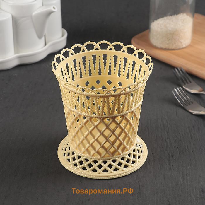 Подставка для столовых приборов Альтернатива «Семь злаков», 11.5×11.5×12 см, пластик, МИКС