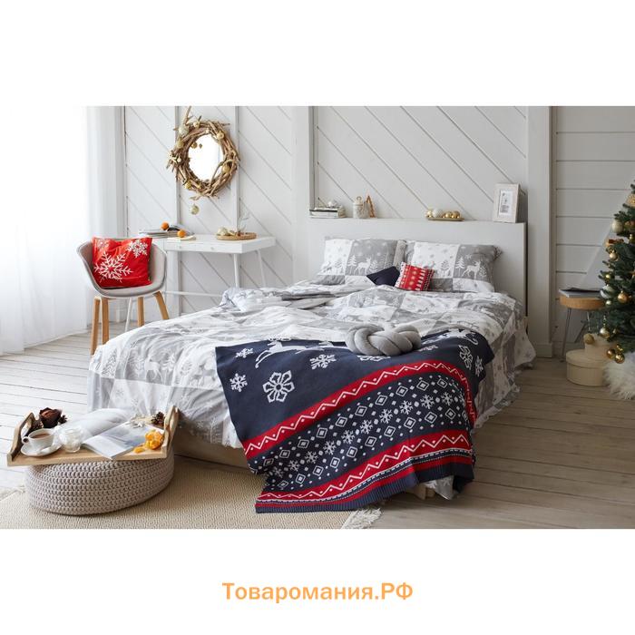 Постельное белье новогоднее LoveLife 1,5сп " New year forest" 143*215см,150*225см,50*70см-2штуки