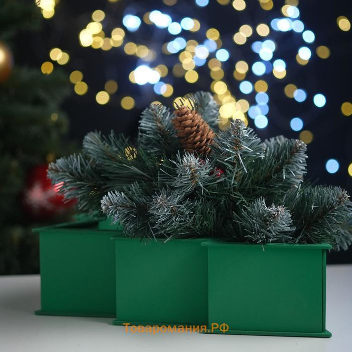 Подарочная упаковка "Ёлка" (24,5*8,5*29,5) МДФ 3мм, окрашен., Зелёный
