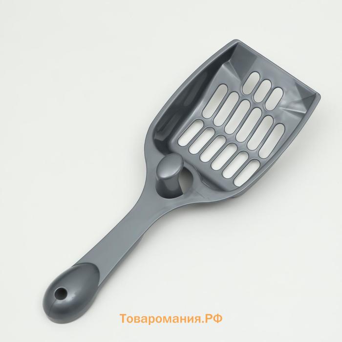 Туалет Сима с бортом + сетка + совок-микс 30 х 39 х 13,5 см серый микс FIX