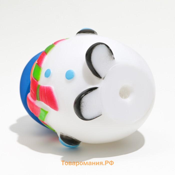 Игрушка для собак пищащая "Снеговик", виниловая, 6,7 х 8,5 см