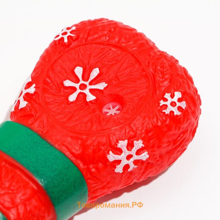Игрушка для собак пищащая "Новогодняя кость", виниловая, 18 х 5,6 х 4 см