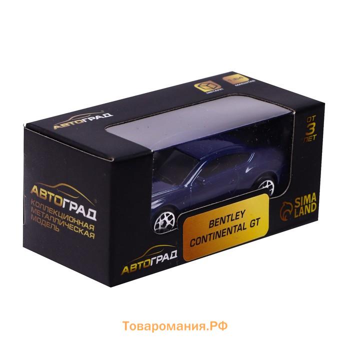 Машина металлическая BENTLEY CONTINENTAL GT, 1:64, цвет синий