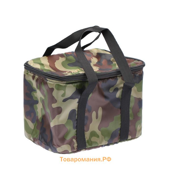 Термосумка Cartage Т-13, зеленый камуфляж, 10 л, 26×19×19 см