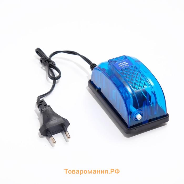 Компрессор для аквариума JINGYE BS-310, прозрачный корпус, 3 л/мин, 2,5 Вт
