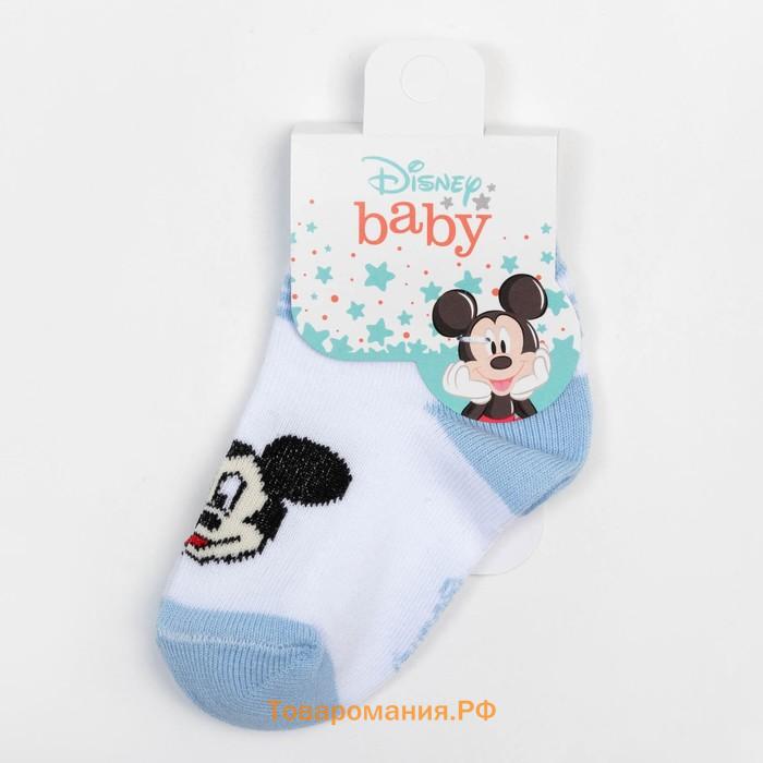 Носки "Mickey Mouse", Микки Маус, белый, 8-10 см