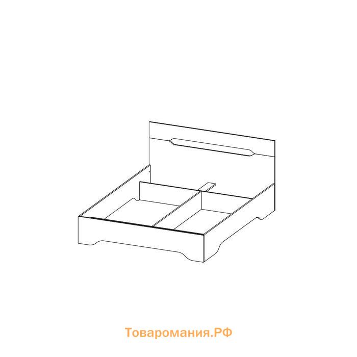 Кровать «Вега», ЛДСП, 140х200 см, без основания, цвет крафт белый/венге