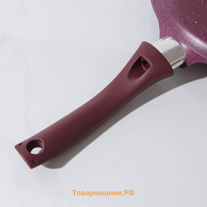 Сковорода блинная Trendy style, d=20 см, пластиковая ручка, антипригарное покрытие, цвет фиолетовый