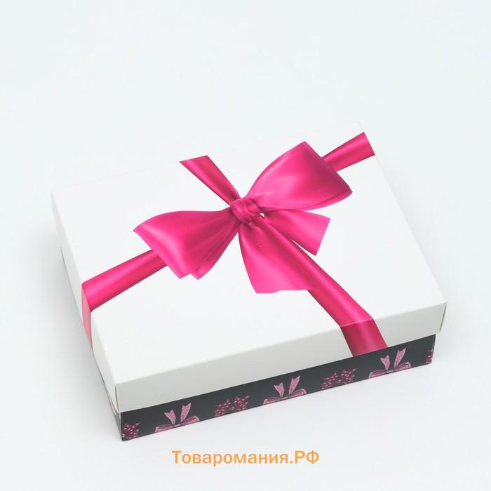 Подарочная коробка «Бантики», 16.5×12.5×5.2 см