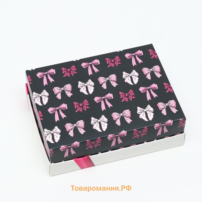 Подарочная коробка «Бантики», 16.5×12.5×5.2 см