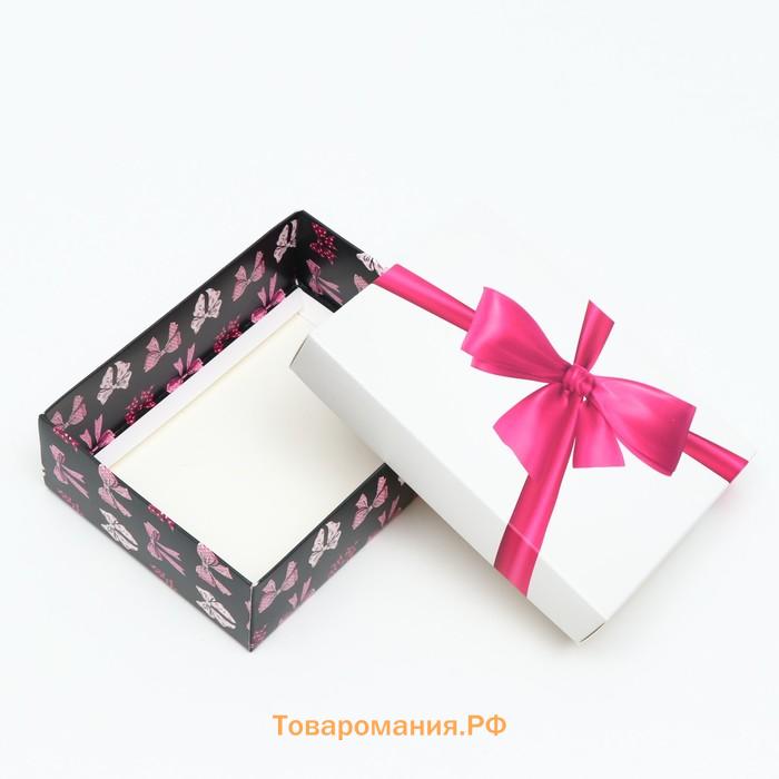 Подарочная коробка «Бантики», 16.5×12.5×5.2 см