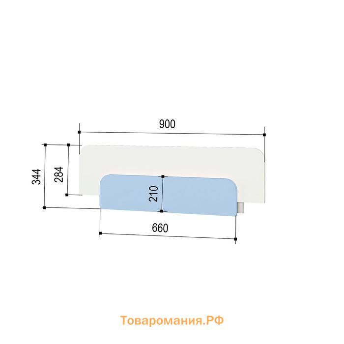 Бортик защитный «Зефир», 900 × 50 × 350 мм, цвет дуб эльза / голубой