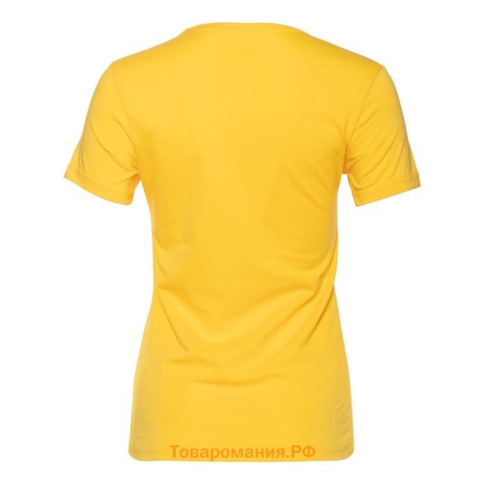 Футболка женская, размер 52, цвет жёлтый